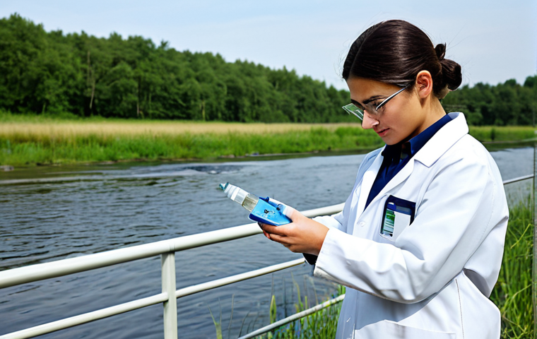 지구과학자 취업 포털 사이트 추천 - Geologist in the Field**

A professional geologist, fully clothed in appropriate outdoor attire, exa...