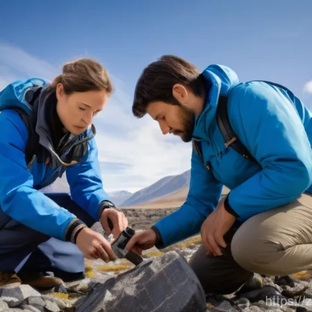 지구과학자 연구업무와 일상 업무 차이 - **Prompt 1: Field Expedition in a Rugged Landscape**
    `A diverse team of earth scientists, includ...
