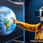 지구과학자 교육 플랫폼 - **Prompt 1: Immersive Earth Science Experience with VR/AR**
    A diverse group of young, enthusiast...