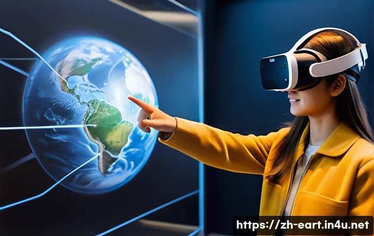 지구과학자 교육 플랫폼 - **Prompt 1: Immersive Earth Science Experience with VR/AR**
    A diverse group of young, enthusiast...