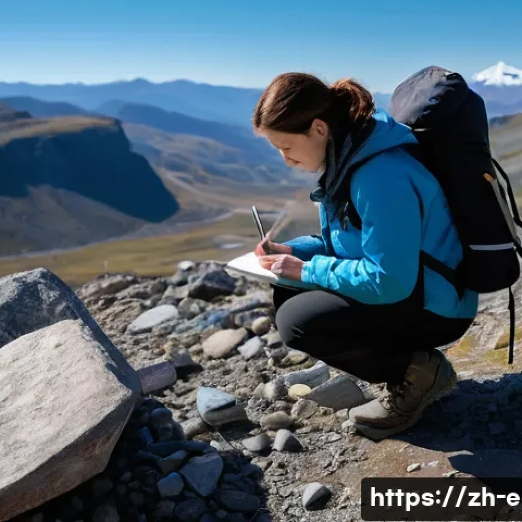 지구과학자 업무일지 작성법 - **Prompt Title: "Dedicated Geologist Recording Field Observations"**

    **Detailed Prompt:** A sol...